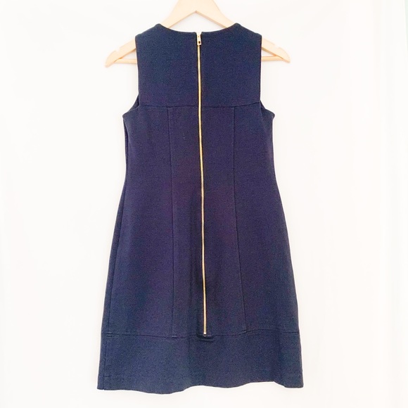 Vince Camuto Soft Navy Blue Sailor Full Back Zip Sleeveless Dress-Size 2 - Picture 8 of 13